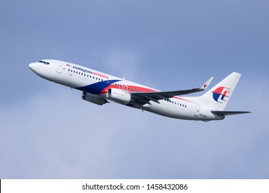 Chiba, Japan - August 08, 2015:Malaysia Airlines Boeing B737-800 (9M-MXI) passenger plane.