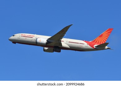 Chiba, Japan - October 29, 2021:Air India Boeing B787-8 Dreamliner (VT-ANK) Passenger Plane.