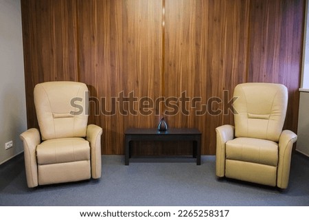 Chic modern design of the dark expensive interior of a luxurious cozy apartment