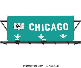 Chicago 94 Expressway Way Sign With Hand Made Font.