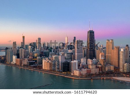 Chicago aerial view downtown panorama
cityscape