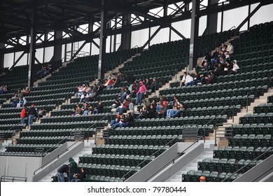 CHICAGO - APRIL 25: Unidentified Upper Deck Fans Gather At U.S. Cellular Field Before A White Sox Game On April 25, 2010 In Chicago, Illinois. The Stadium Has A Capacity Of 40,615, And Has 103 Luxury Suites.