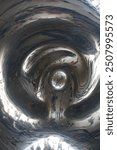 Chicago Bean with distorted reflection