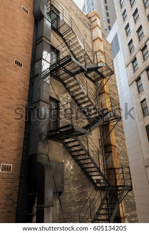 Similar – Image, Stock Photo Stairs with sunset Facade