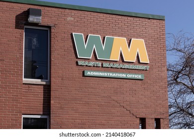 Chicago - Circa March 2022: Waste Management Administration Office. WM Is A Waste And Trash Management Company.