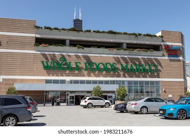 Chicago - Circa May 2021: Whole Foods Market. Amazon Is Expanding Whole Foods Delivery In Different US States.