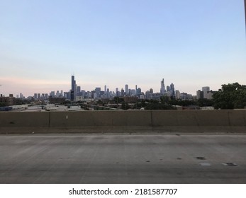 Chicago City View From The High Way