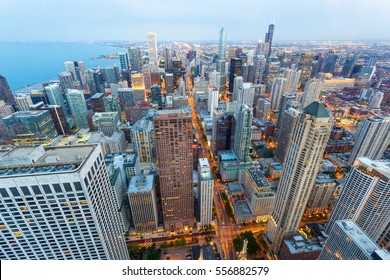 Chicago cityscape at coast