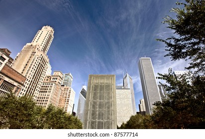 Chicago Cityscape Downtown Millenium Park Michigan Avenue