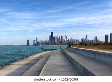 Chicago Concrete Lakefront Stock Photo 1362450599 