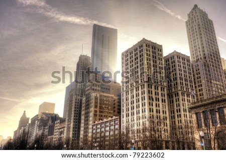 Chicago Downtown in the afternoon light