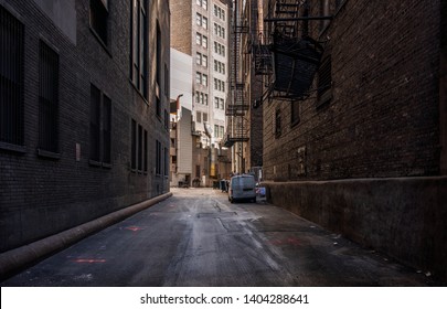 Chicago Empty Alley At Daytime