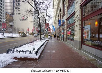 CHICAGO, IL -12 FEB 2018-  View Of The John Marshall Law School In The Loop Neighborhood Of Chicago.