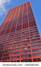 CHICAGO, IL -24 FEB 2019-  View Of The CAN Center (the Big Red), A High-rise Building Located At 333 South Wabash Avenue In The Central Business District Of Chicago, Illinois.