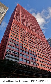 CHICAGO, IL -24 FEB 2019-  View Of The CAN Center (the Big Red), A High-rise Building Located At 333 South Wabash Avenue In The Central Business District Of Chicago, Illinois.