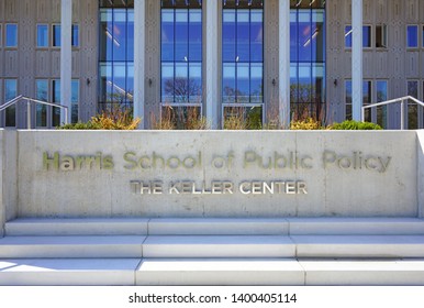 CHICAGO, IL -26 APR 2019- View Of The Harris School Of Public Policy On The Campus Of The University Of Chicago, Located In The Hyde Park Neighborhood Of Chicago, Illinois.