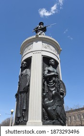 Chicago, IL April 20, 2020, Victory Monument Of Bronzeville Dedicated To The World War One African American Eighth Regiment Of The Illinois National Guard