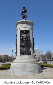 Chicago, IL April 20, 2020, Victory Monument Of Bronzeville Dedicated To The World War One African American Eighth Regiment Of The Illinois National Guard