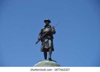 Chicago, IL April 20, 2020, Victory Monument Of Bronzeville Dedicated To The World War One African American Eighth Regiment Of The Illinois National Guard