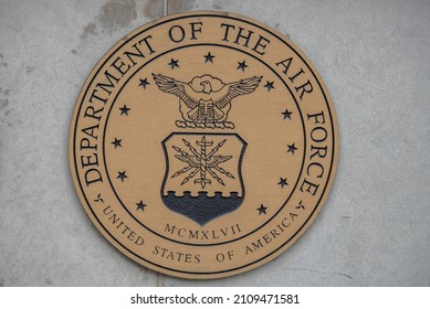 Chicago, IL, April 24, 2021, Gold Seal Of The United States Department Of The Air Force Logo