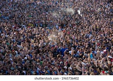 Chicago, IL, August 2017 - Lollapalooza Crowd