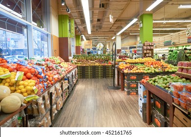 CHICAGO, IL - CIRCA APRIL, 2016: inside Jewel-Osco store. Jewel-Osco is a supermarket chain headquartered in Itasca, Illinois, a Chicago suburb.
