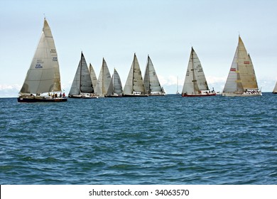 sailboat race on lake michigan