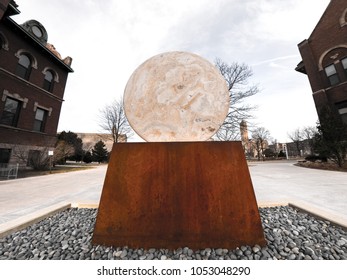 Chicago, IL - March 23, 2018: Loyola University Students And Staff Celebrate The Ramblers Basketball Team Making It To The Elite 8 In March Madness NCAA Tournament Hoping To Get To The Final Four.