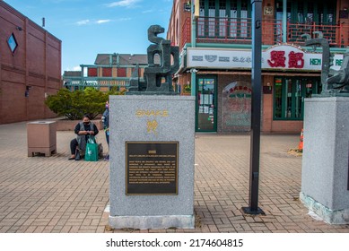 Chicago, IL, May 10, 2021, Chinatown Square Plaza, Year Of The Snake Statue For Chinese New Year, Lunisolar Calendar, Zodiac