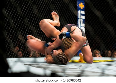 Chicago, IL, United States - June 8, 2019: Valentina Shevchenko Fighting Against Jessica Eye During UFC 238 At United Center. 