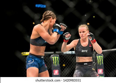 Chicago, IL, United States - June 8, 2019: Valentina Shevchenko Fighting Against Jessica Eye During UFC 238 At United Center. 