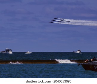 Chicago, IL, USA - Aug 21, 2021: Air And Water Show