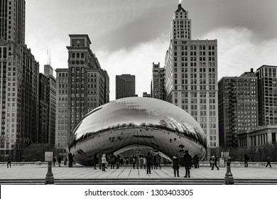 Chicago, Il / USA - January 26 2019: the Winter in Chicago