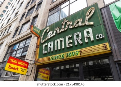 CHICAGO, IL, USA - JULY 1, 2022: Central Camera Company Is A Local, Family-owned Camera Store In Downtown Chicago That Has Been Established Since 1899.