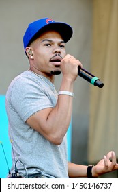 Chicago, IL / USA - July 12, 2019: Taylor Bennett Performs At 2019 Taste Of Chicago At Petrillo Music Shell In Grant Park