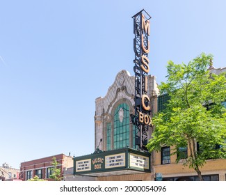 CHICAGO, IL, USA - JUNE 6, 2021: Music Box Theater Is A Movie Theater Offering Independent Films, Midnight Movies, And Festivals. The Building Is Located On Southport In The Lakeview Neighborhood.