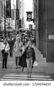 Chicago, IL / USA - March 2020: Street Photography And Life-style Of Chicago