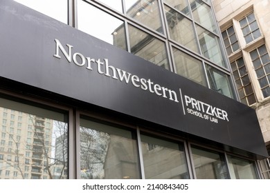 CHICAGO, IL, USA - MARCH 29, 2022: The Pritzker School Of Law At Northwestern University In Downtown Chicago.