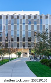 CHICAGO, IL, USA - SEPTEMBER 22, 2014: Facade Of The University Of Chicago Law School In Chicago, IL, USA In September 2014.