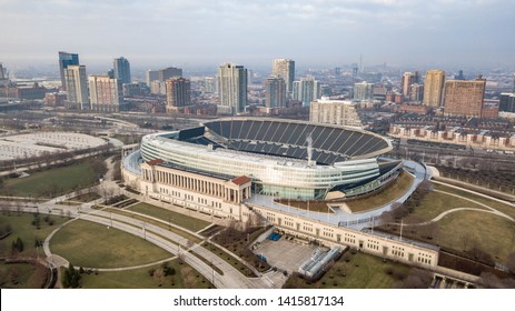 Chicago, Illinois - 01 April 2019: Soldier Field, Lakeside Home To The Chicago Bears Football Team