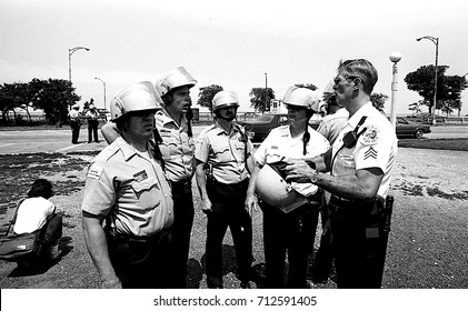 Chicago, Illinois 6-28-1986
Arthur Jones National Leader Of The KKK At A Rally In  Marquette Park.
 