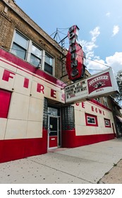 Chicago, Illinois - Aug 9 2018: Fireside Bowl Is A Bowling Alley And Music Venue Established In The 1940s.