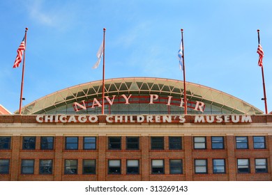 CHICAGO, ILLINOIS - AUGUST 22, 2015: Chicago Childrens Museum. The Museum Is Located On Navy Pier, Along The Shore Of Lake Michigan.