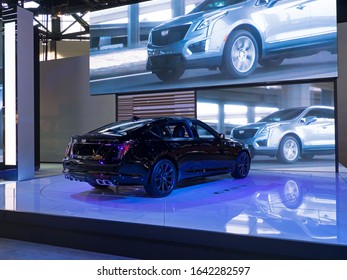 CHICAGO, ILLINOIS - February 8, 2020: The All New 2020 Cadillac CT5 4-door Sedan Displayed At McCormick Place At The Annual Chicago Auto Show 