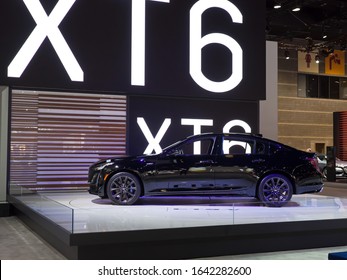 CHICAGO, ILLINOIS - February 8, 2020: The 2020 Cadillac XT6 Displayed At McCormick Place At The Annual Chicago Auto Show 