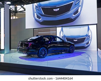 CHICAGO, ILLINOIS - February 8, 2020: The All New 2020 Cadillac CT5 4-door Sedan Displayed At McCormick Place At The Annual Chicago Auto Show 