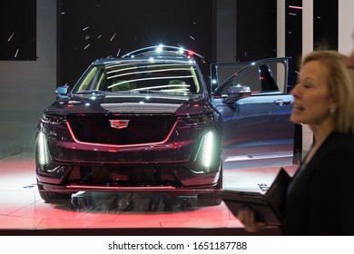 CHICAGO, ILLINOIS - February 8, 2020: New 2020 Cadillac XT6 Displayed At McCormick Place At The Annual Chicago Auto Show 