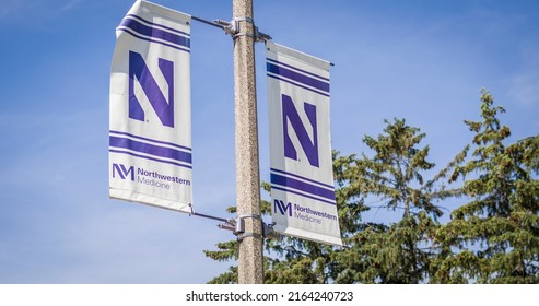 Chicago, Illinois - May 25, 2022: Northwestern University College Campus Banner