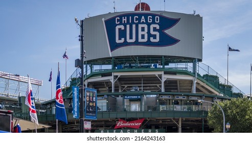 Chicago, Illinois - May 25, 2022: Chicago Cubs's Wrigley Field MLB Baseball Stadium