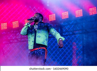 Chicago, Illinois / United States - Sunday, August 4th, 2019:  Rapper Meek Mill Performs At Lollapalooza In Grant Park, Chicago.